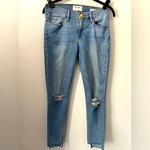Frame women’s Le Skinny De Jeanne Raw Hem Skinny Jeans 29
